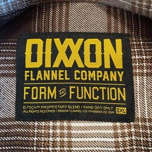 Dixxon Flannel Co Brown White Long Sleeve Flannel Sz 3XL w/ Snaps